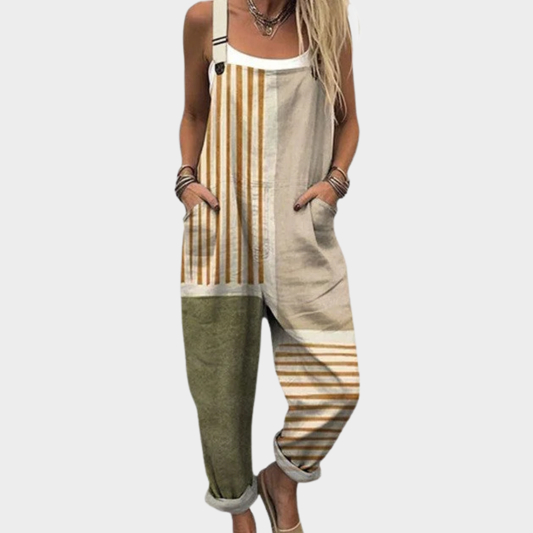 Comfortable Printed Overalls