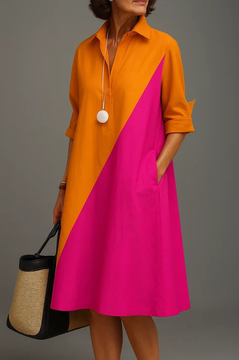 Sabrina | Stylish Cotton Midi Dress