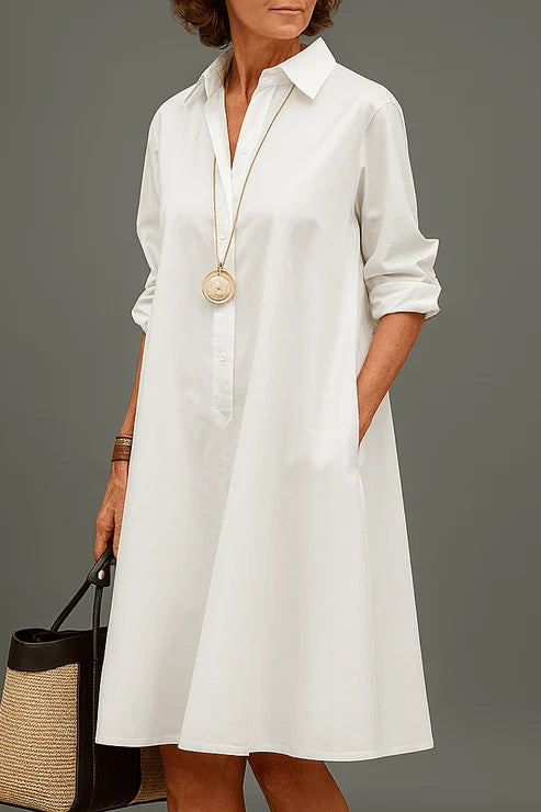 Sarah | Sophisticated Silk Midi Dress